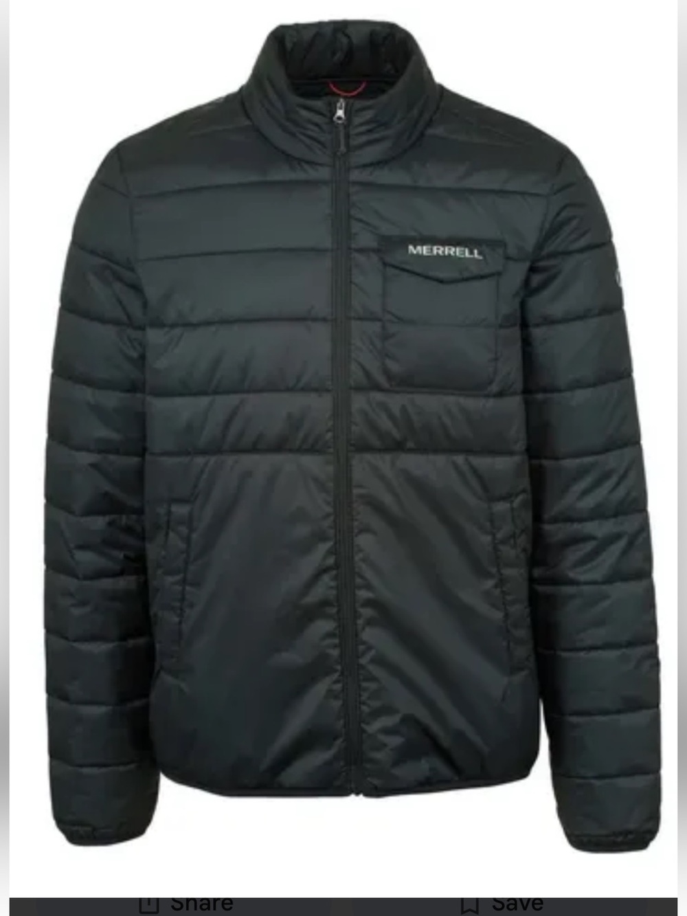 Merrell Men's Terrain Insulated Zippered Jacket Black Gorpcore Outdoorsy Size XL